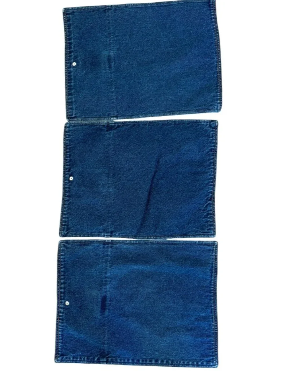 Vtg GUESS Denim Jean Placemats Lot of 3 Logo Blue Table Linens Rare Design